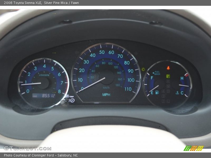 Silver Pine Mica / Fawn 2008 Toyota Sienna XLE