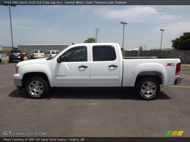Summit White / Dark Titanium/Light Titanium 2010 GMC Sierra 1500 SLE Crew Cab 4x4