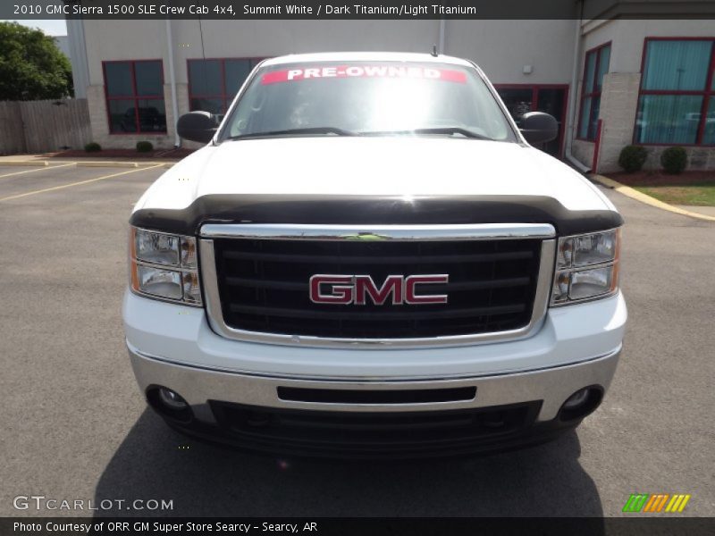 Summit White / Dark Titanium/Light Titanium 2010 GMC Sierra 1500 SLE Crew Cab 4x4