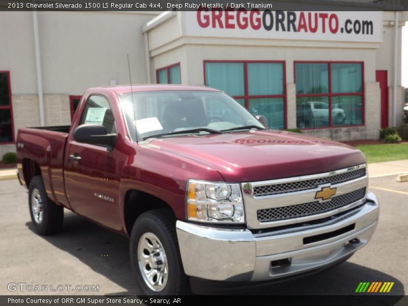 Deep Ruby Metallic / Dark Titanium 2013 Chevrolet Silverado 1500 LS Regular Cab 4x4