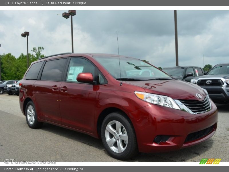 Salsa Red Pearl / Bisque 2013 Toyota Sienna LE