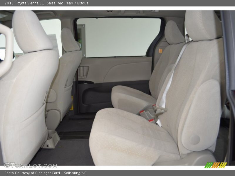 Rear Seat of 2013 Sienna LE