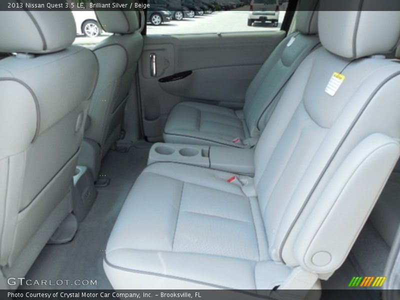Rear Seat of 2013 Quest 3.5 LE