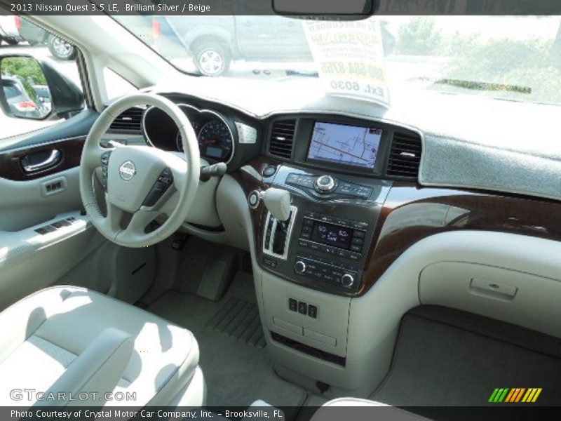 Dashboard of 2013 Quest 3.5 LE