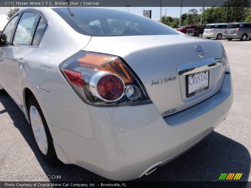 Brilliant Silver / Charcoal 2012 Nissan Altima 2.5 S