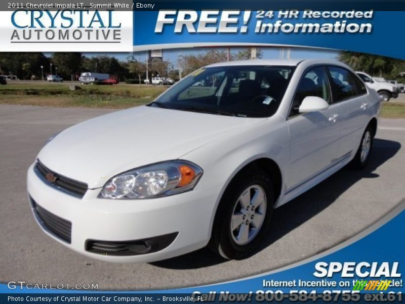 Summit White / Ebony 2011 Chevrolet Impala LT