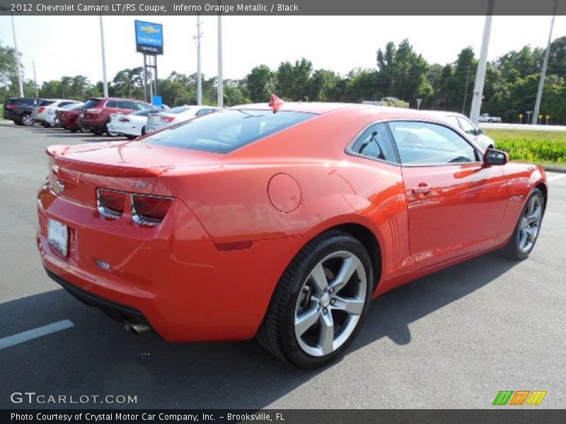 Inferno Orange Metallic / Black 2012 Chevrolet Camaro LT/RS Coupe