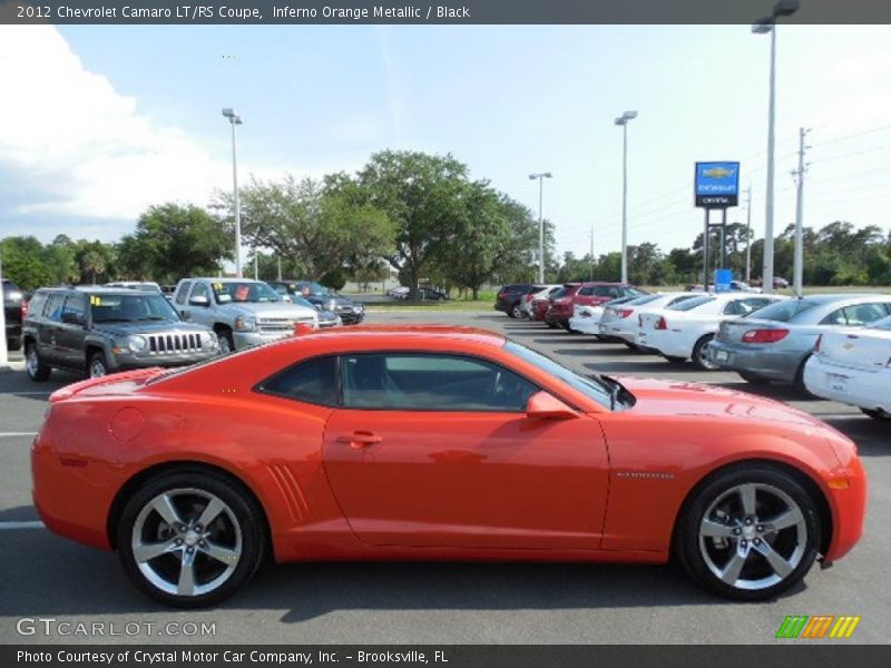 Inferno Orange Metallic / Black 2012 Chevrolet Camaro LT/RS Coupe
