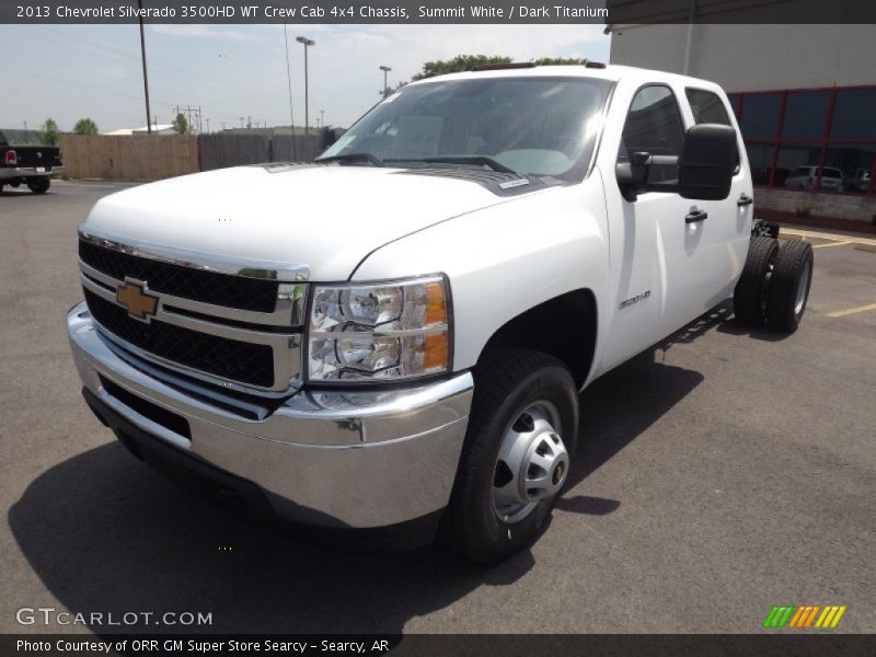 Front 3/4 View of 2013 Silverado 3500HD WT Crew Cab 4x4 Chassis