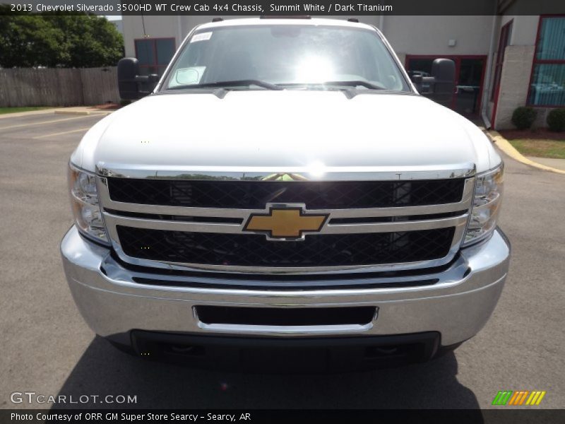 Summit White / Dark Titanium 2013 Chevrolet Silverado 3500HD WT Crew Cab 4x4 Chassis