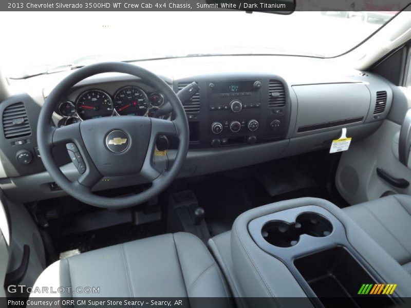 Dashboard of 2013 Silverado 3500HD WT Crew Cab 4x4 Chassis