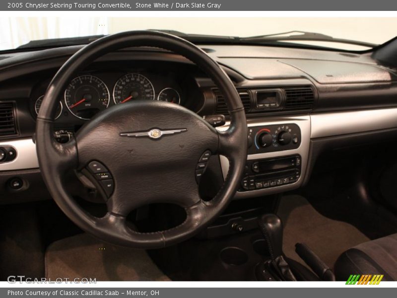 Stone White / Dark Slate Gray 2005 Chrysler Sebring Touring Convertible