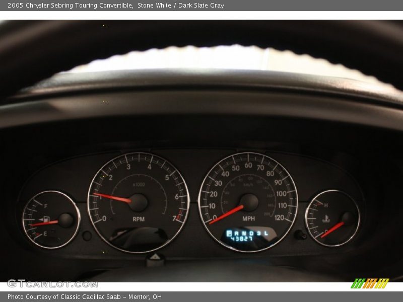 Stone White / Dark Slate Gray 2005 Chrysler Sebring Touring Convertible
