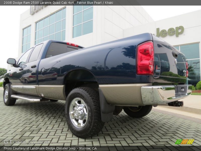 Patriot Blue Pearl / Khaki 2008 Dodge Ram 2500 Laramie Quad Cab 4x4