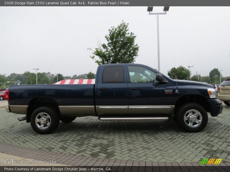 Patriot Blue Pearl / Khaki 2008 Dodge Ram 2500 Laramie Quad Cab 4x4