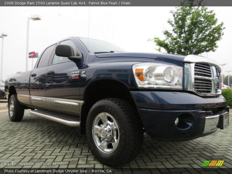 Patriot Blue Pearl / Khaki 2008 Dodge Ram 2500 Laramie Quad Cab 4x4