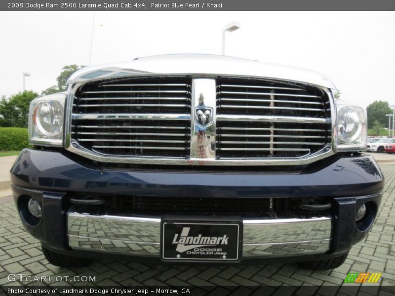 Patriot Blue Pearl / Khaki 2008 Dodge Ram 2500 Laramie Quad Cab 4x4