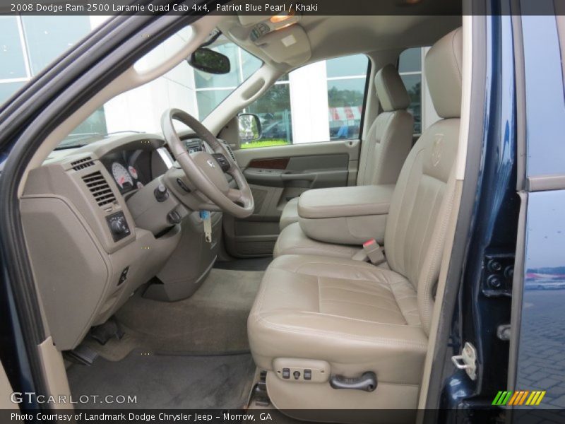 Patriot Blue Pearl / Khaki 2008 Dodge Ram 2500 Laramie Quad Cab 4x4