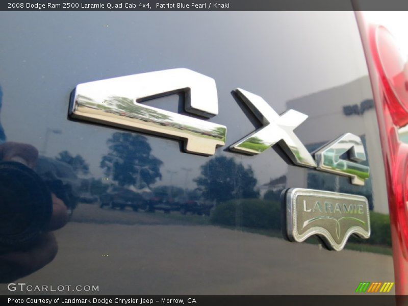 Patriot Blue Pearl / Khaki 2008 Dodge Ram 2500 Laramie Quad Cab 4x4