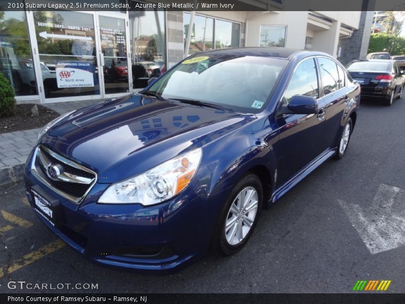 Azurite Blue Metallic / Warm Ivory 2010 Subaru Legacy 2.5i Premium Sedan