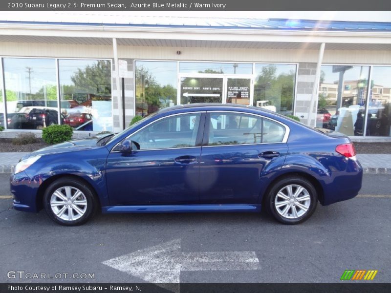 Azurite Blue Metallic / Warm Ivory 2010 Subaru Legacy 2.5i Premium Sedan