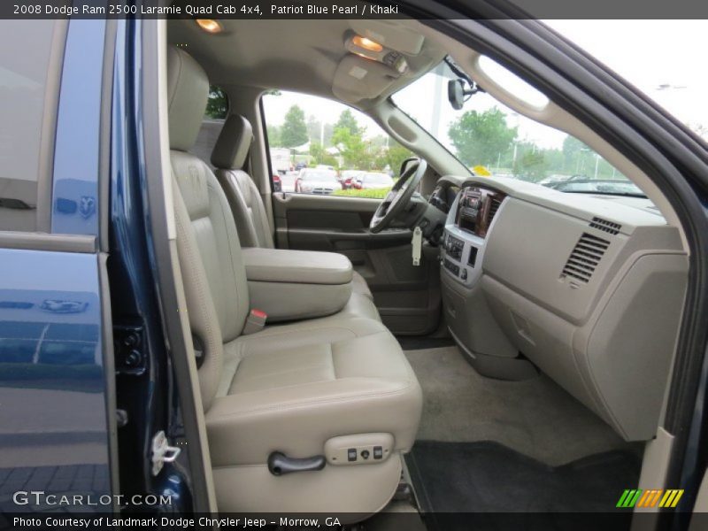 Patriot Blue Pearl / Khaki 2008 Dodge Ram 2500 Laramie Quad Cab 4x4