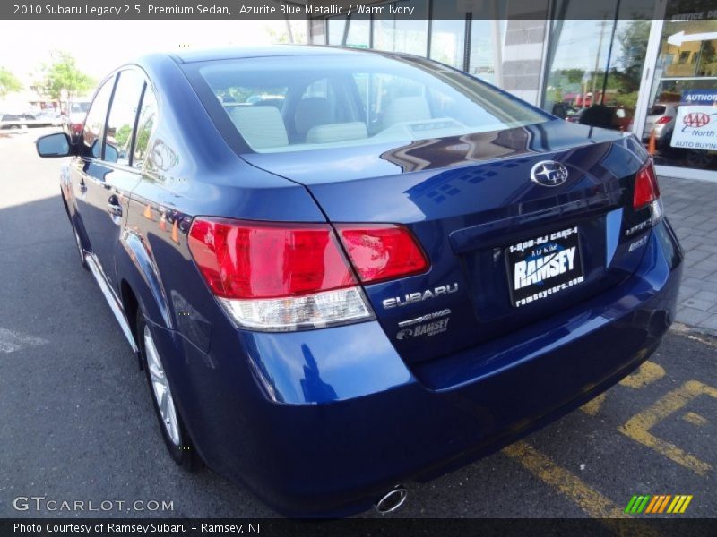 Azurite Blue Metallic / Warm Ivory 2010 Subaru Legacy 2.5i Premium Sedan