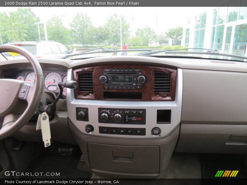 Patriot Blue Pearl / Khaki 2008 Dodge Ram 2500 Laramie Quad Cab 4x4