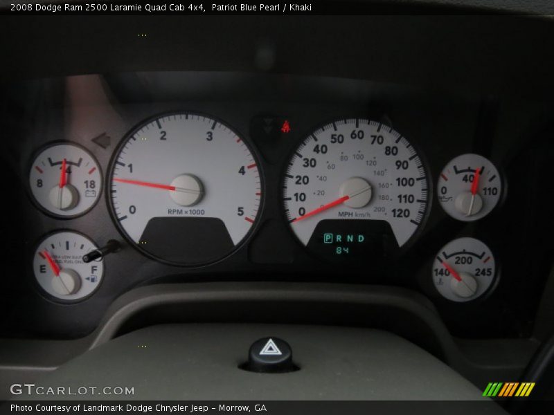 Patriot Blue Pearl / Khaki 2008 Dodge Ram 2500 Laramie Quad Cab 4x4