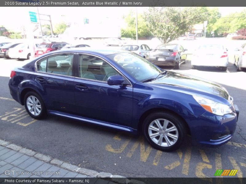 Azurite Blue Metallic / Warm Ivory 2010 Subaru Legacy 2.5i Premium Sedan
