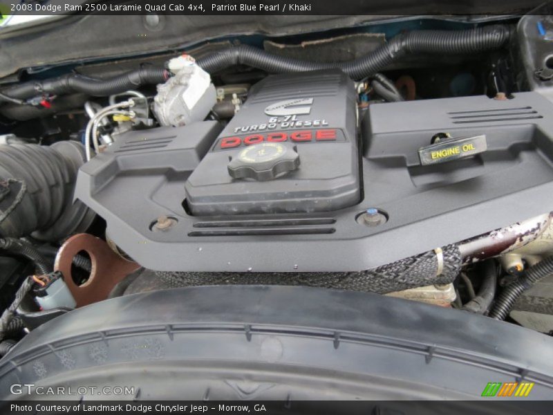Patriot Blue Pearl / Khaki 2008 Dodge Ram 2500 Laramie Quad Cab 4x4