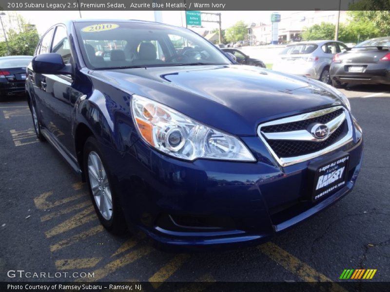 Azurite Blue Metallic / Warm Ivory 2010 Subaru Legacy 2.5i Premium Sedan