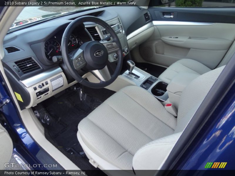 Azurite Blue Metallic / Warm Ivory 2010 Subaru Legacy 2.5i Premium Sedan