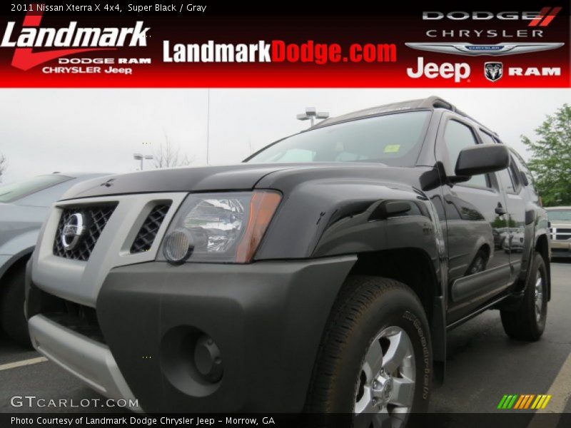 Super Black / Gray 2011 Nissan Xterra X 4x4