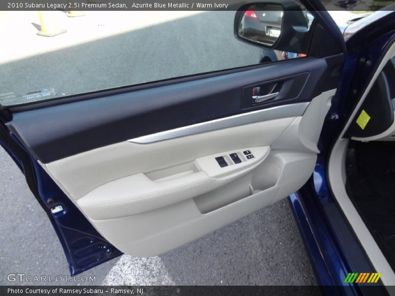 Azurite Blue Metallic / Warm Ivory 2010 Subaru Legacy 2.5i Premium Sedan