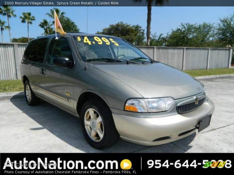 Spruce Green Metallic / Golden Mink 2000 Mercury Villager Estate