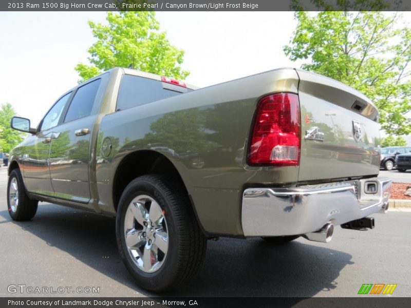 Prairie Pearl / Canyon Brown/Light Frost Beige 2013 Ram 1500 Big Horn Crew Cab