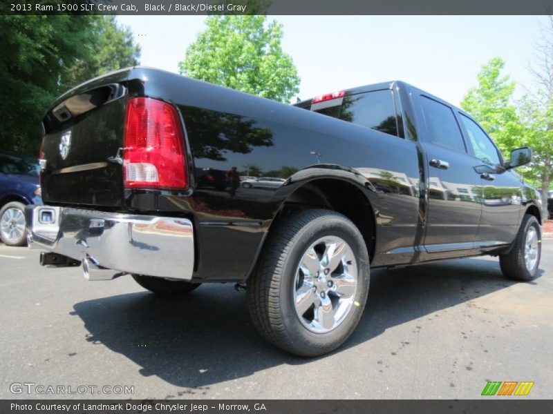 Black / Black/Diesel Gray 2013 Ram 1500 SLT Crew Cab