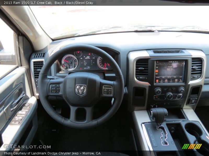 Black / Black/Diesel Gray 2013 Ram 1500 SLT Crew Cab