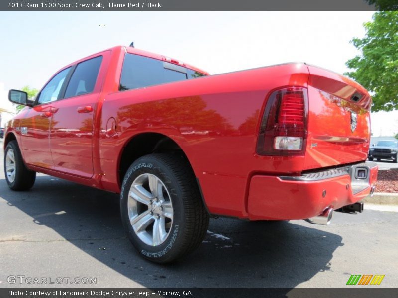 Flame Red / Black 2013 Ram 1500 Sport Crew Cab