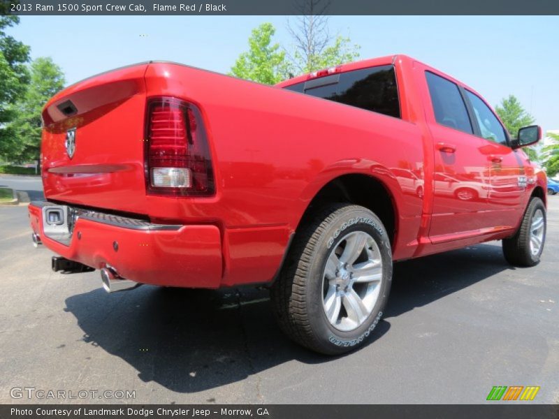 Flame Red / Black 2013 Ram 1500 Sport Crew Cab