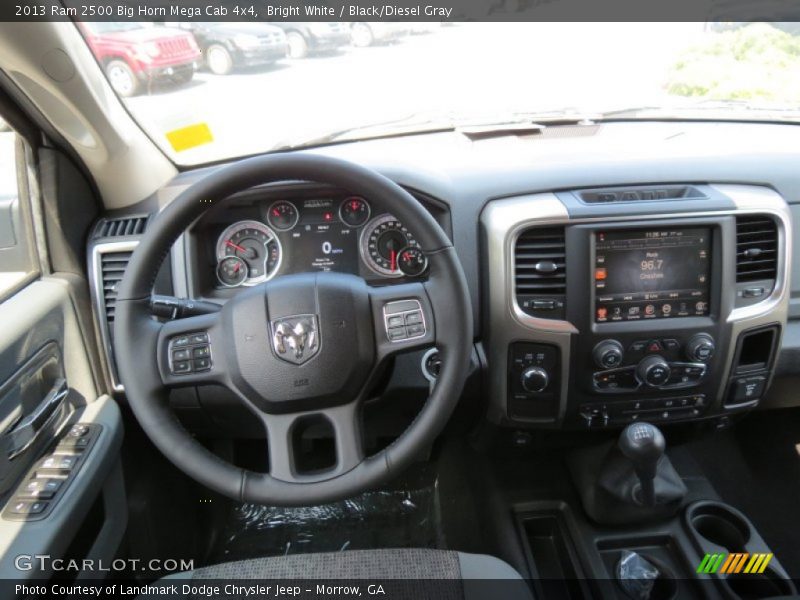 Bright White / Black/Diesel Gray 2013 Ram 2500 Big Horn Mega Cab 4x4