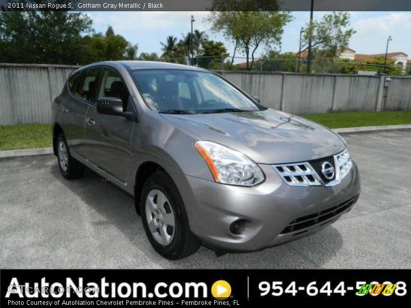 Gotham Gray Metallic / Black 2011 Nissan Rogue S