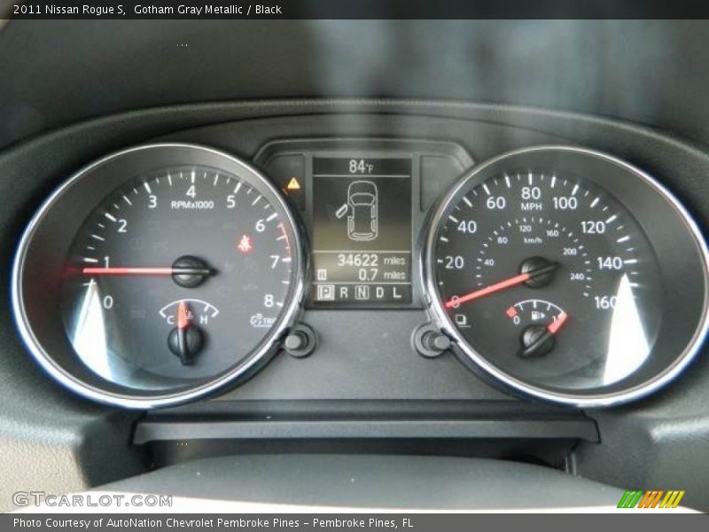 Gotham Gray Metallic / Black 2011 Nissan Rogue S