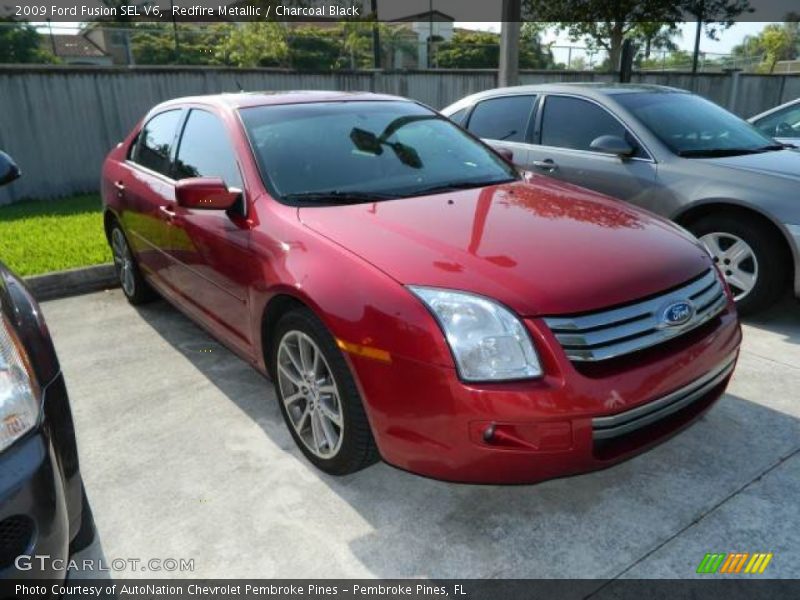 Redfire Metallic / Charcoal Black 2009 Ford Fusion SEL V6