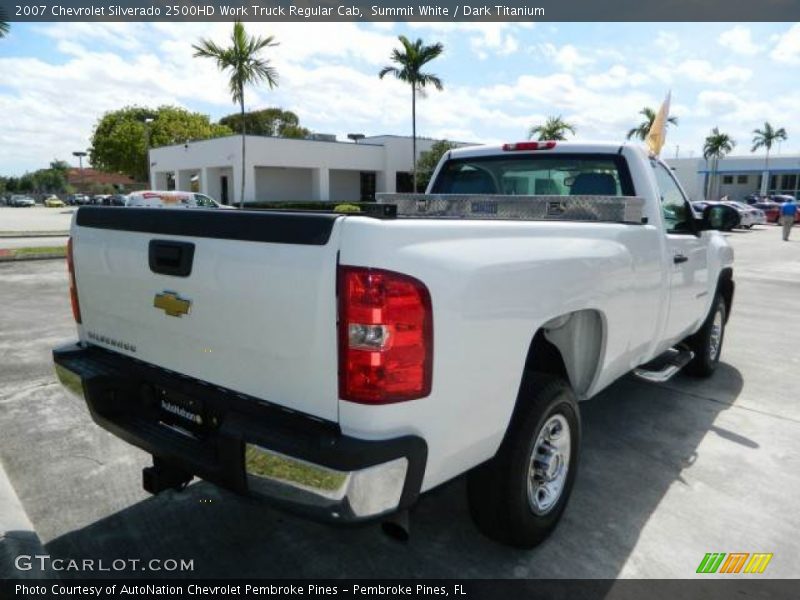 Summit White / Dark Titanium 2007 Chevrolet Silverado 2500HD Work Truck Regular Cab