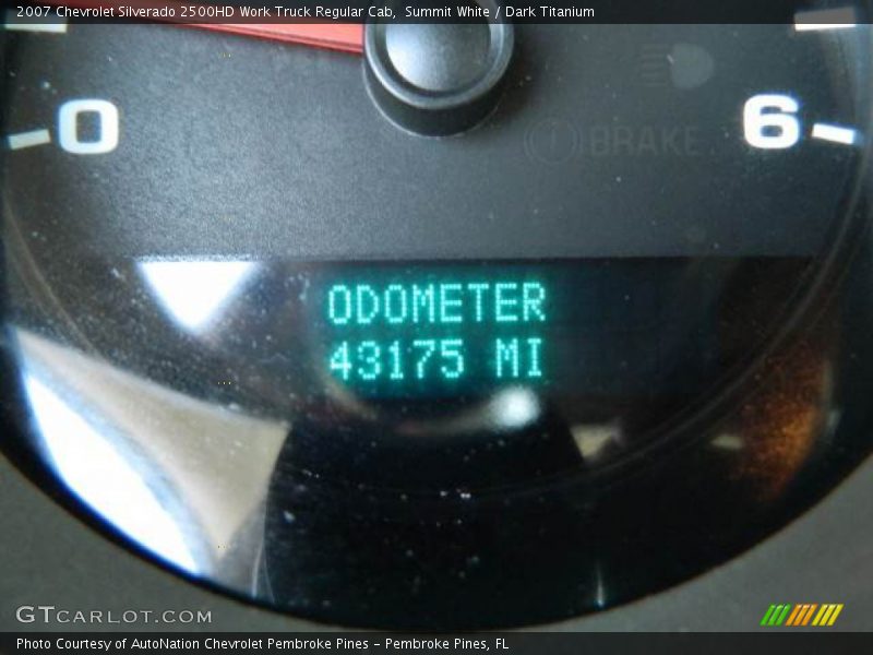Summit White / Dark Titanium 2007 Chevrolet Silverado 2500HD Work Truck Regular Cab