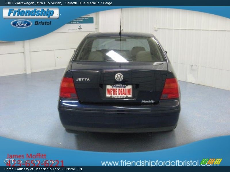Galactic Blue Metallic / Beige 2003 Volkswagen Jetta GLS Sedan