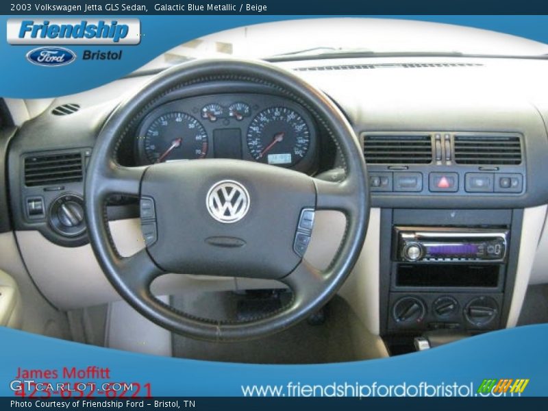 Galactic Blue Metallic / Beige 2003 Volkswagen Jetta GLS Sedan