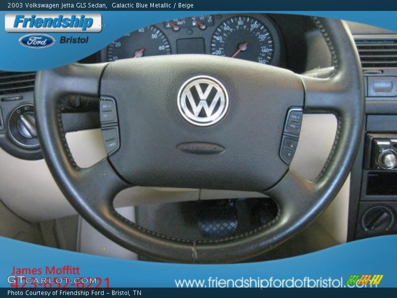 Galactic Blue Metallic / Beige 2003 Volkswagen Jetta GLS Sedan